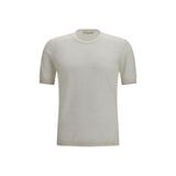 Brooksfield White Linen Shortsleeve Shirt - Regular Fit