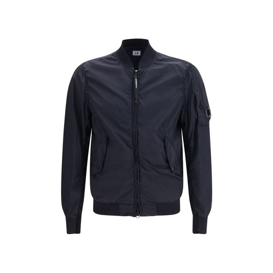 C.P. Company Blue Polyamide Chrome-R Lens Bomber Jacket