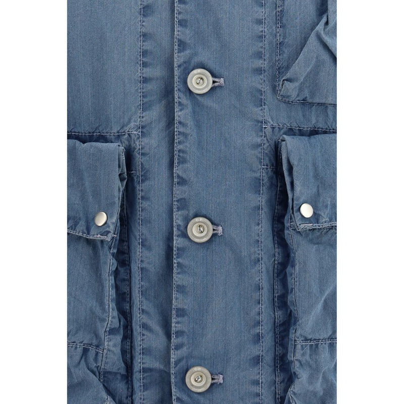C.P. Company 50 Fili Indigo Bleached Goggle Jacket - Blue