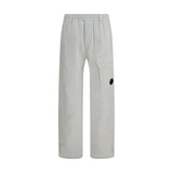 C.P. Company White Cotton Cargo Pants - SS26