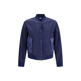 C.P. Company Blue Polyamide Bomber Jacket - Bi-TM Mixed Lens