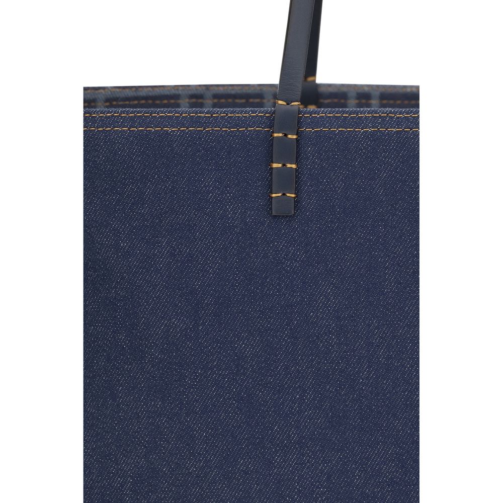 Fendi Blue Cotton Shoulder Bag - Versatile Denim Tote