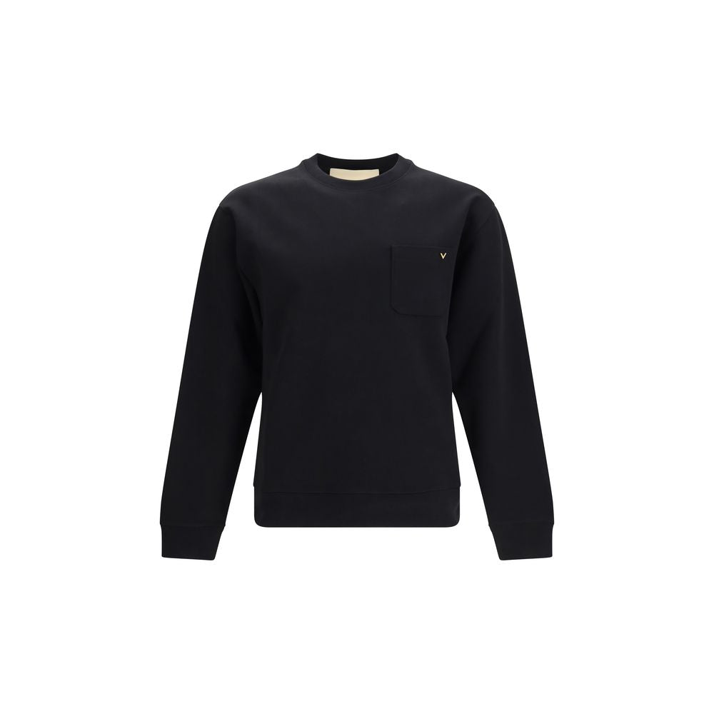 Valentino Black Cotton Sweatshirt - Contemporary Style