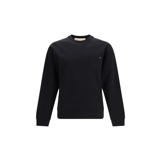 Valentino Black Cotton Sweatshirt - Contemporary Style