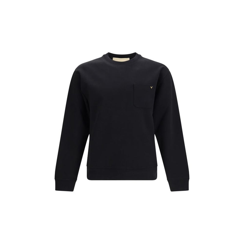 Valentino Black Cotton Crewneck Sweatshirt for Men