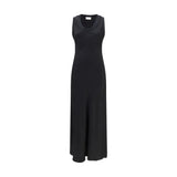 Ami Paris Black Viscose Casual Dress - Sleeveless Long Design