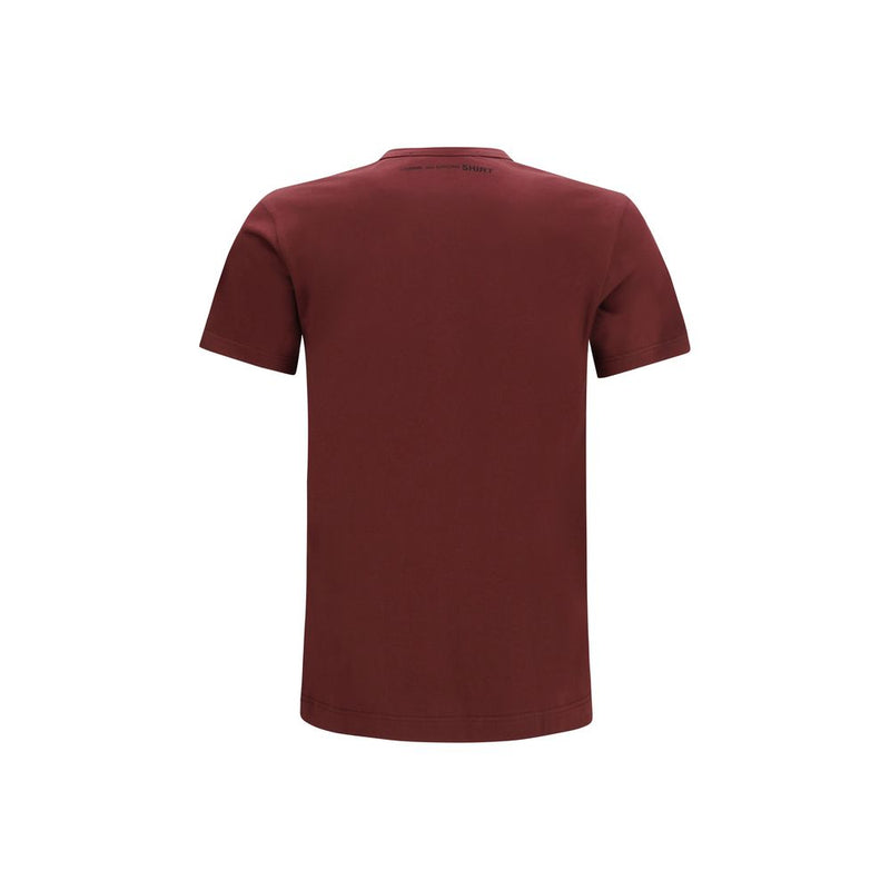 T-shirt en coton bordeaux Comme Des Garçons