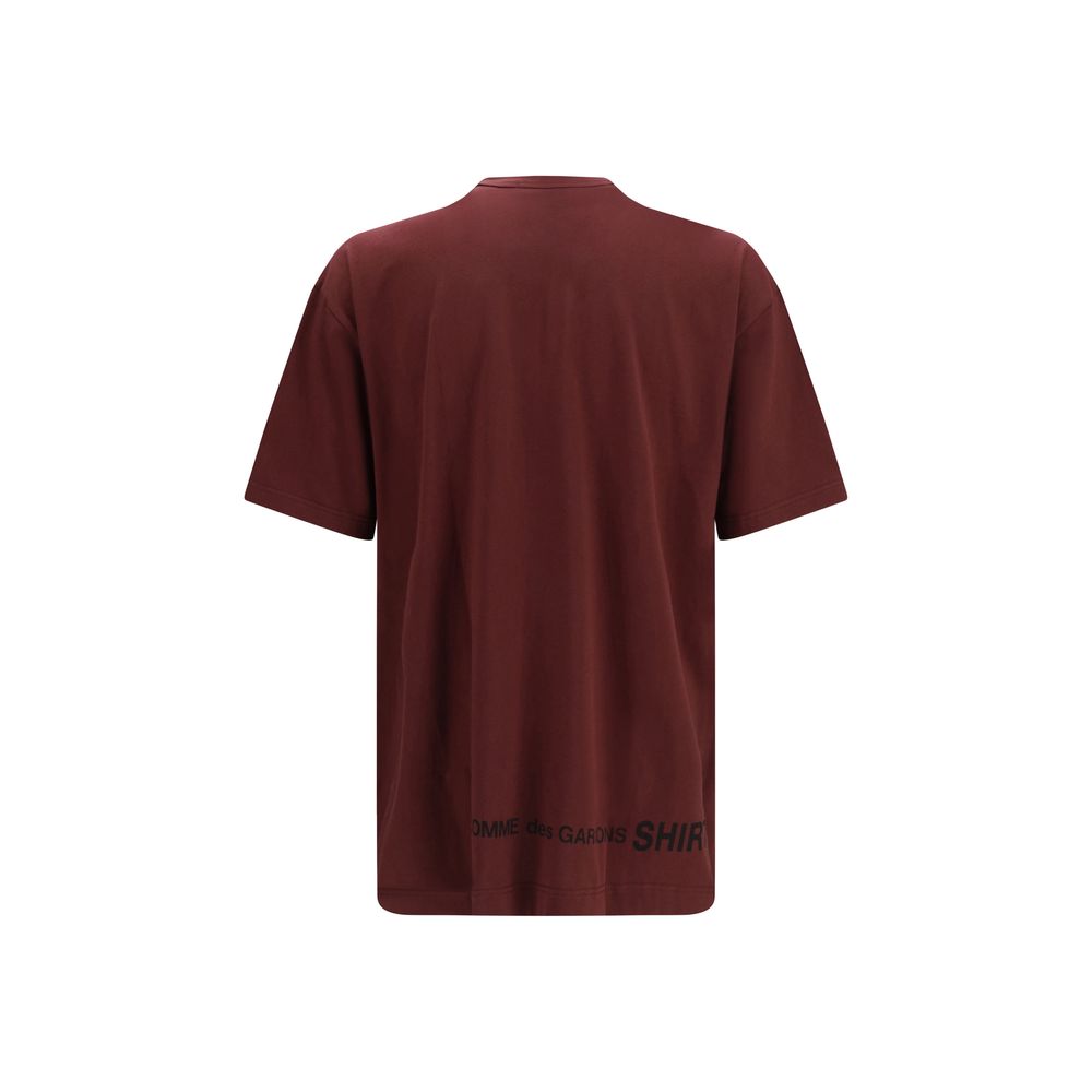 T-shirt en coton bordeaux Comme Des Garçons