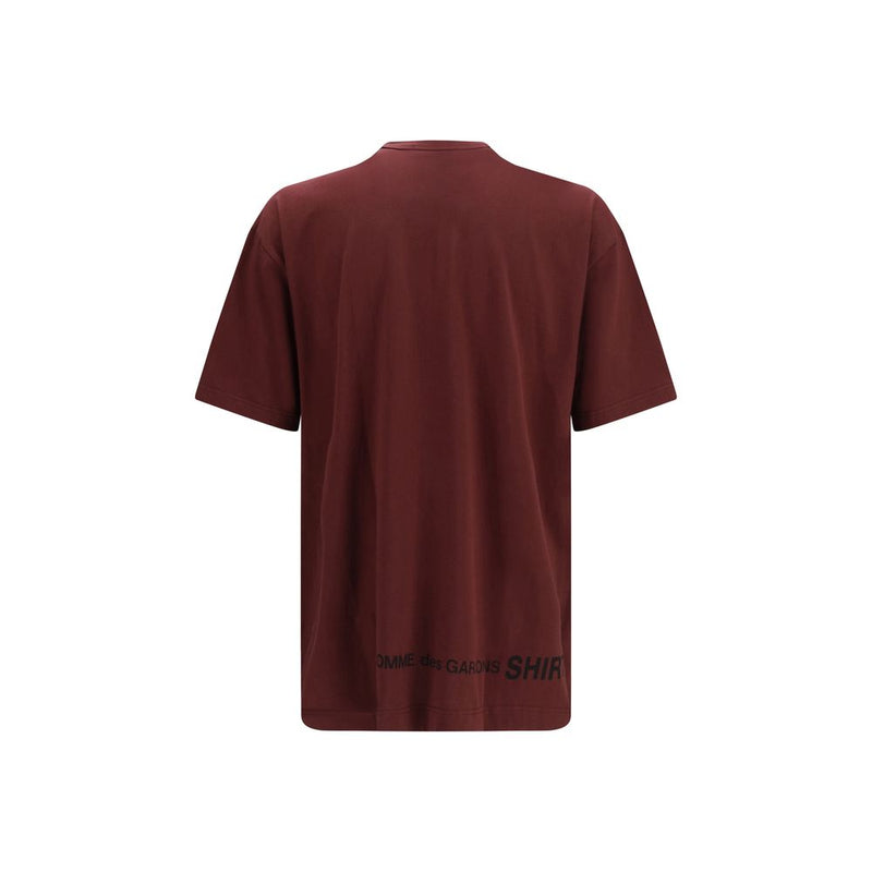 T-shirt en coton bordeaux Comme Des Garçons