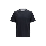Brunello Cucinelli Black Silk T-Shirt for Men