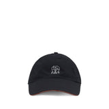 Brunello Cucinelli Blue Cotton Cap - Stylish Baseball Hat for Men