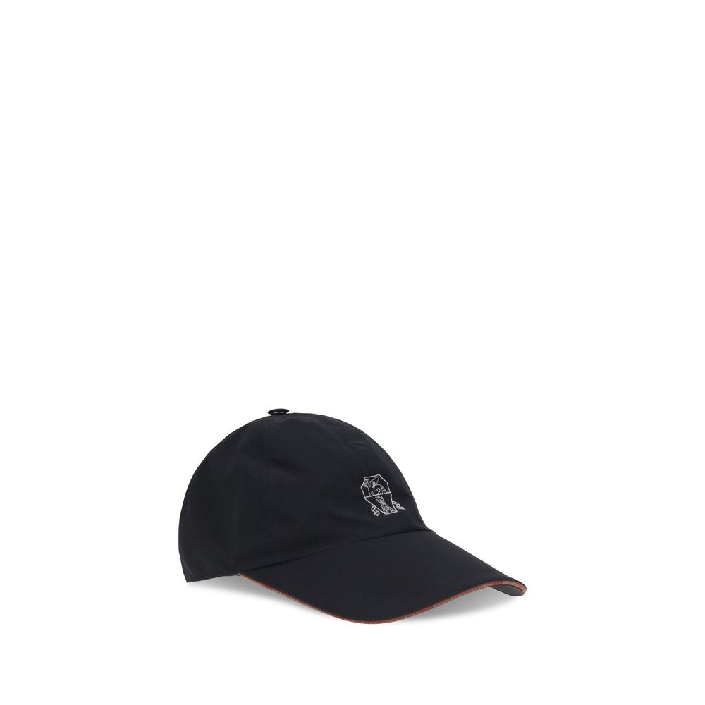 Brunello Cucinelli Blue Cotton Cap - Stylish Baseball Hat for Men