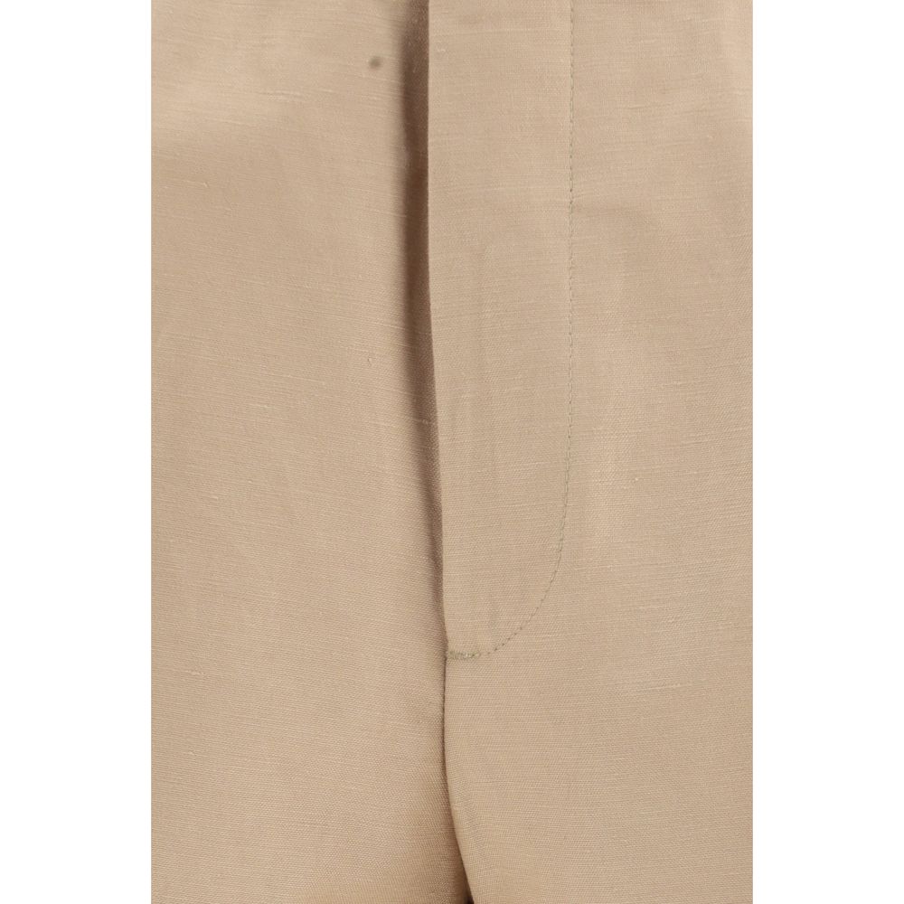Brunello Cucinelli Beige Cotton Bermuda Shorts for Men
