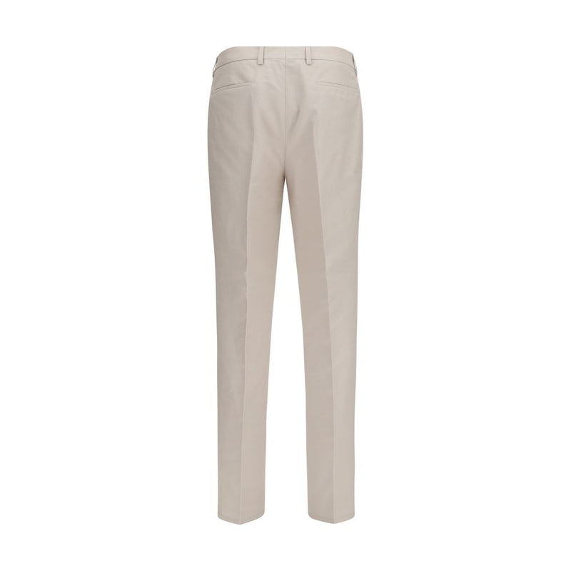 Brunello Cucinelli Beige Cotton Dress Pants for Men