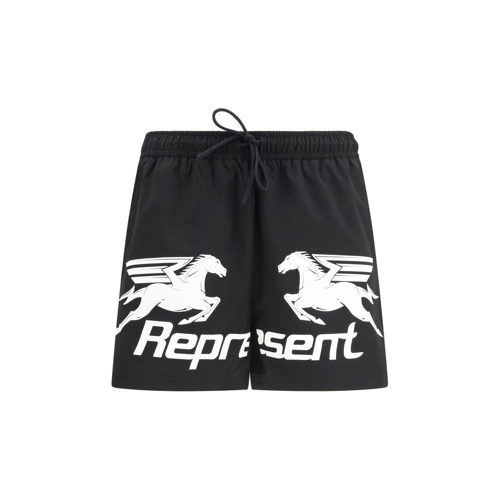 Represent Nothing Faster Swim Shorts - Jet Black