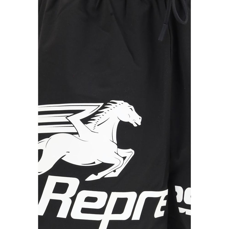 Represent Nothing Faster Black Polyester Swim Shorts