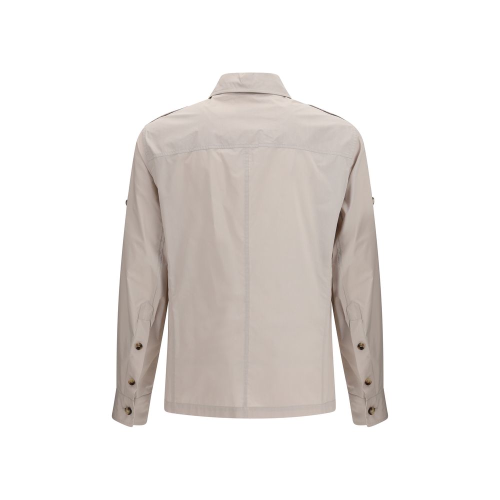 Brunello Cucinelli Beige Cotton Waterproof Jacket for Men