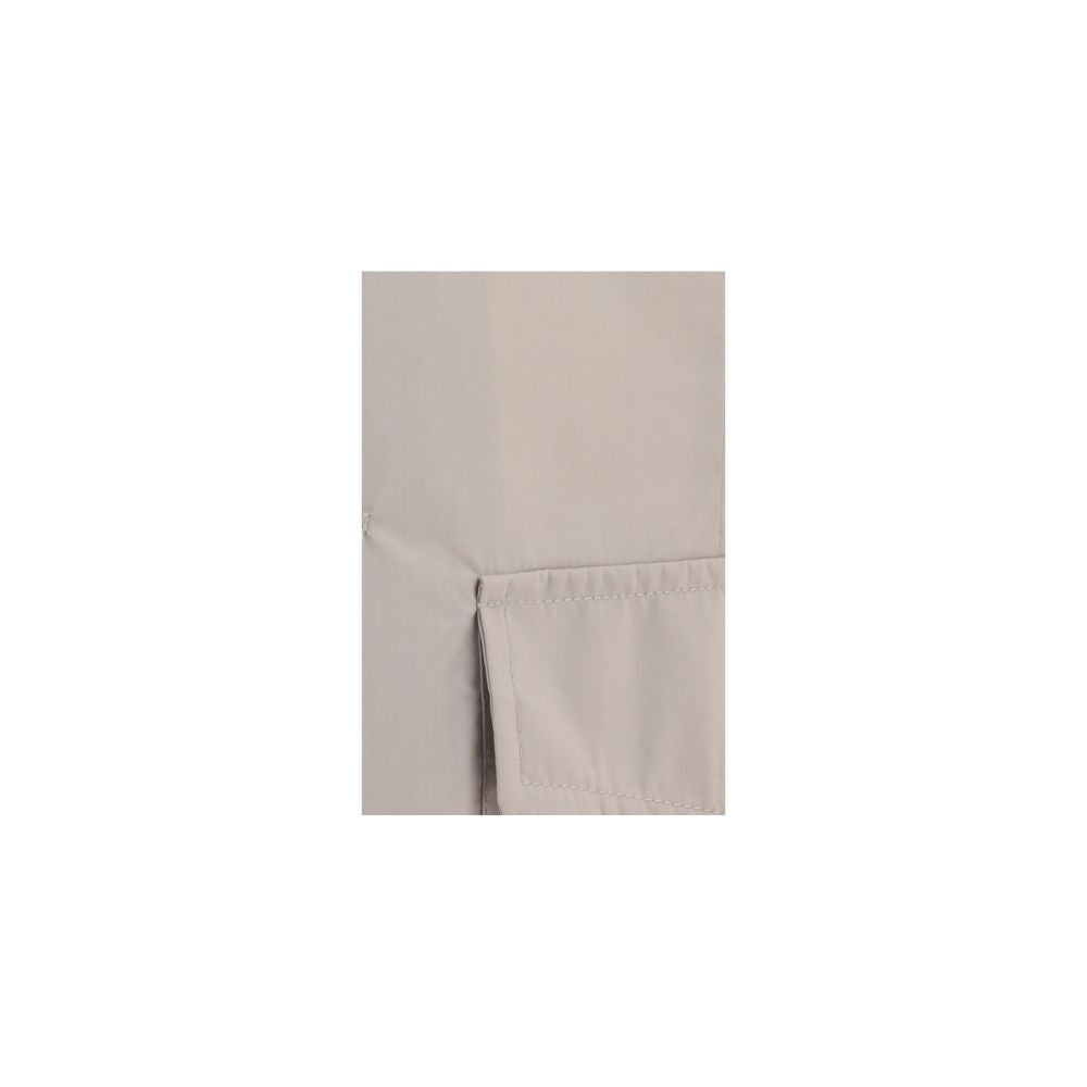 Brunello Cucinelli Beige Cotton Waterproof Jacket for Men