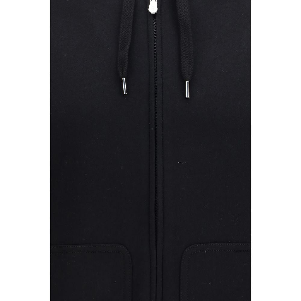 Brunello Cucinelli Black Cotton Zip-Up Hoodie
