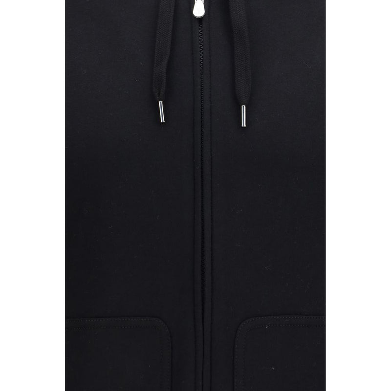 Brunello Cucinelli Black Cotton Zip-Up Hoodie