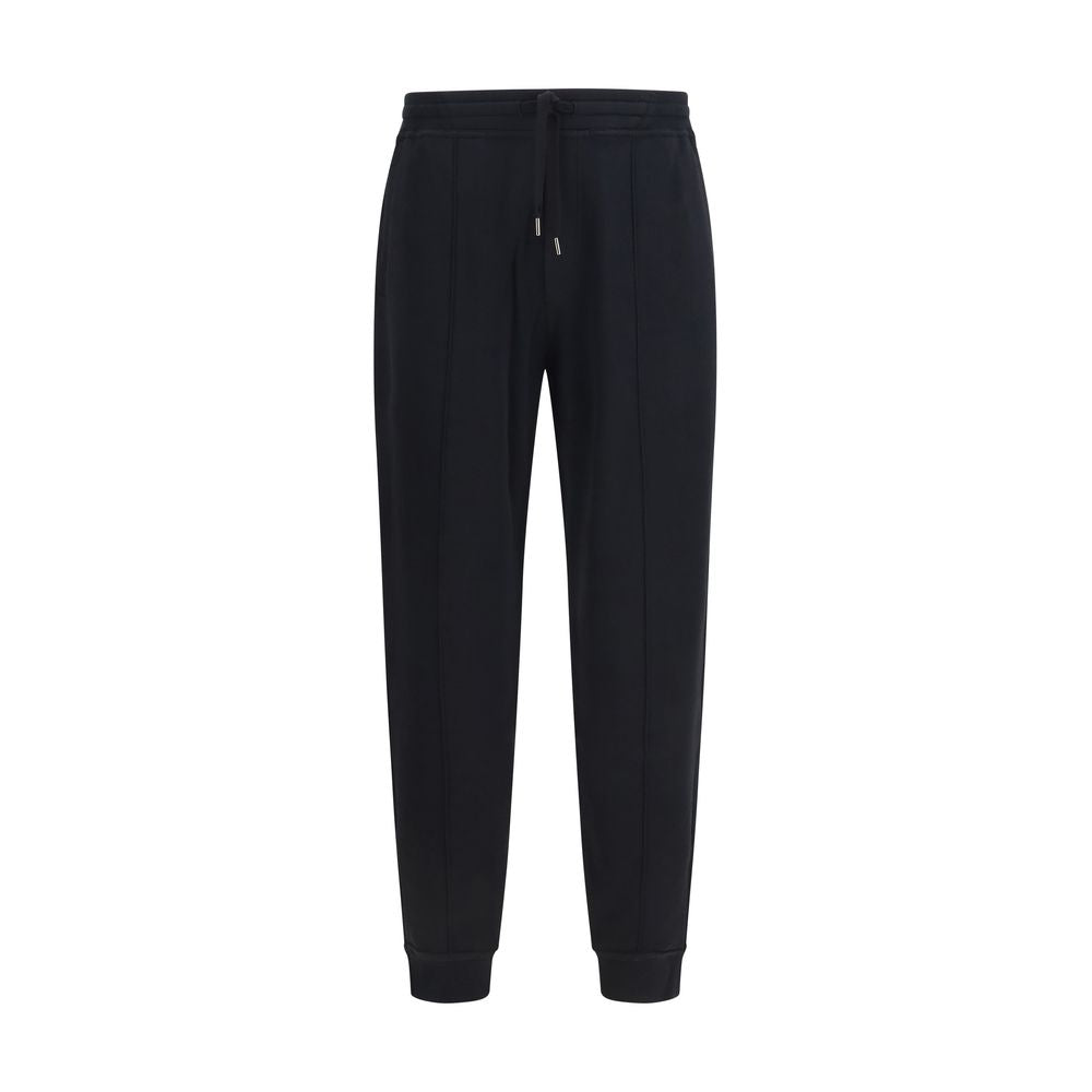 Brunello Cucinelli Black Cotton Joggers for Men