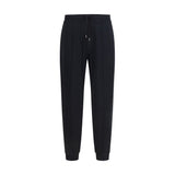 Brunello Cucinelli Black Cotton Joggers for Men