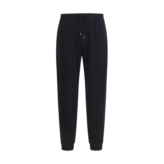 Brunello Cucinelli Black Cotton Joggers for Men
