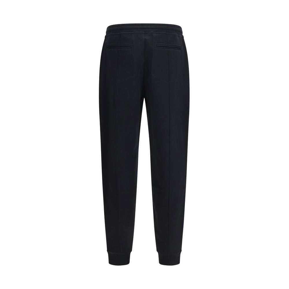 Brunello Cucinelli Black Cotton Joggers for Men