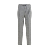 Brunello Cucinelli Gray Linen Casual Pants for Men