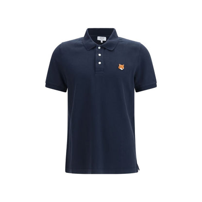 Maison Kitsuné Blue Cotton Polo Shirt