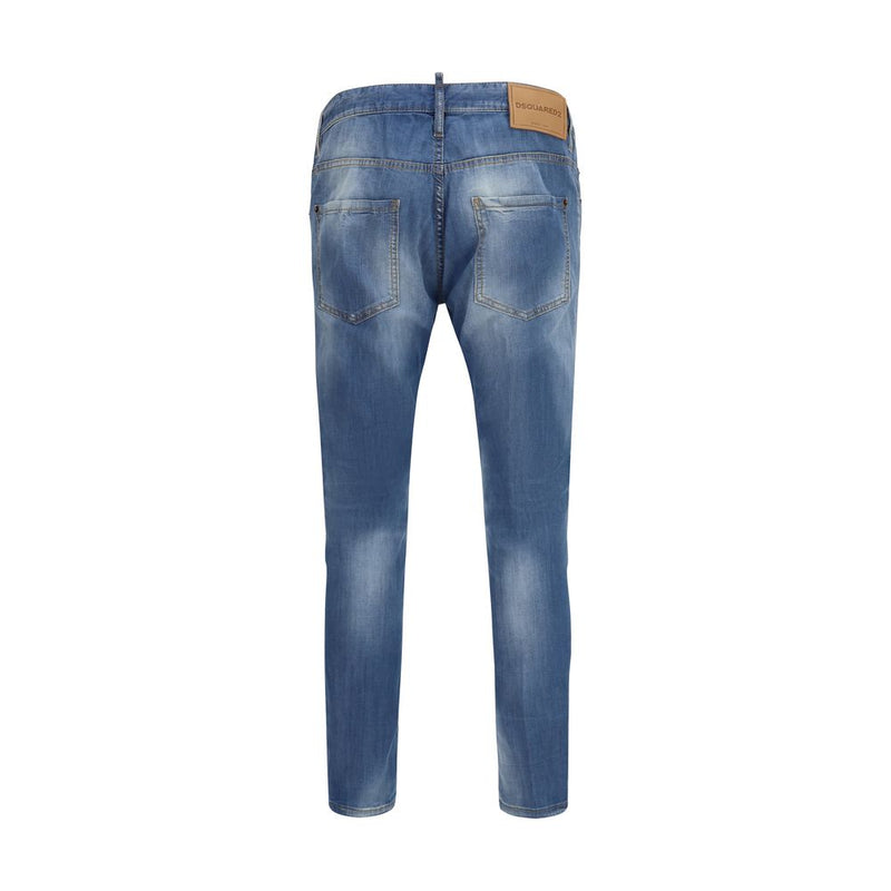 Dsquared² Blue Cotton Slim Fit Jeans for Men