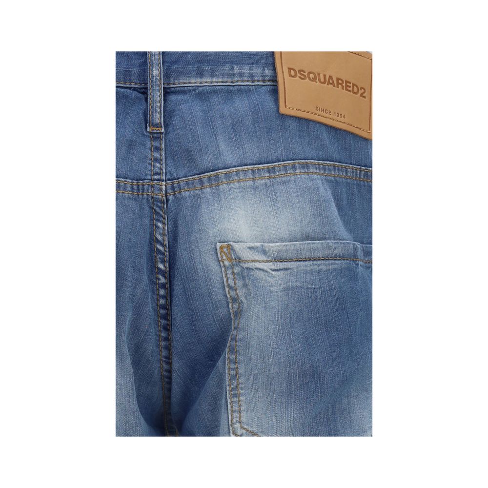 Dsquared² Blue Cotton Slim Fit Jeans for Men