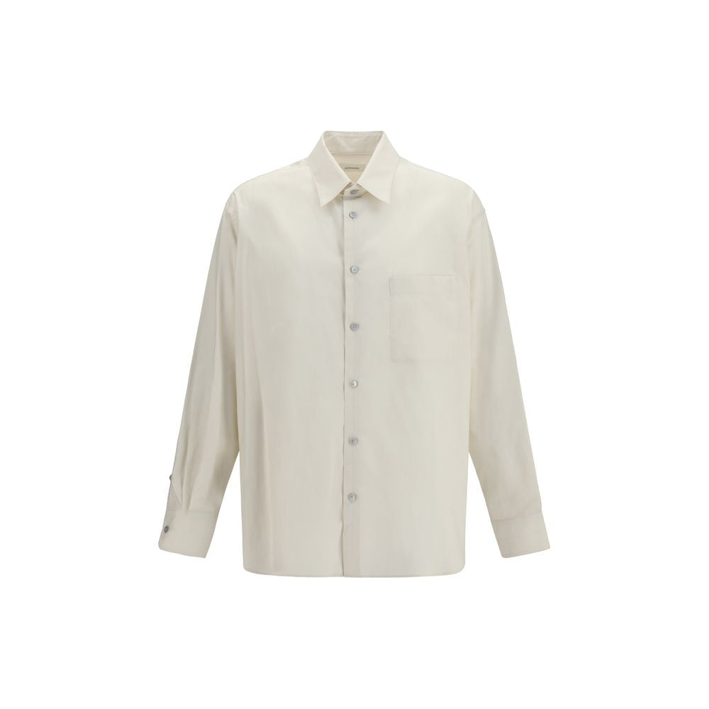 Lemaire Beige Cotton Shirt with Chest Pocket