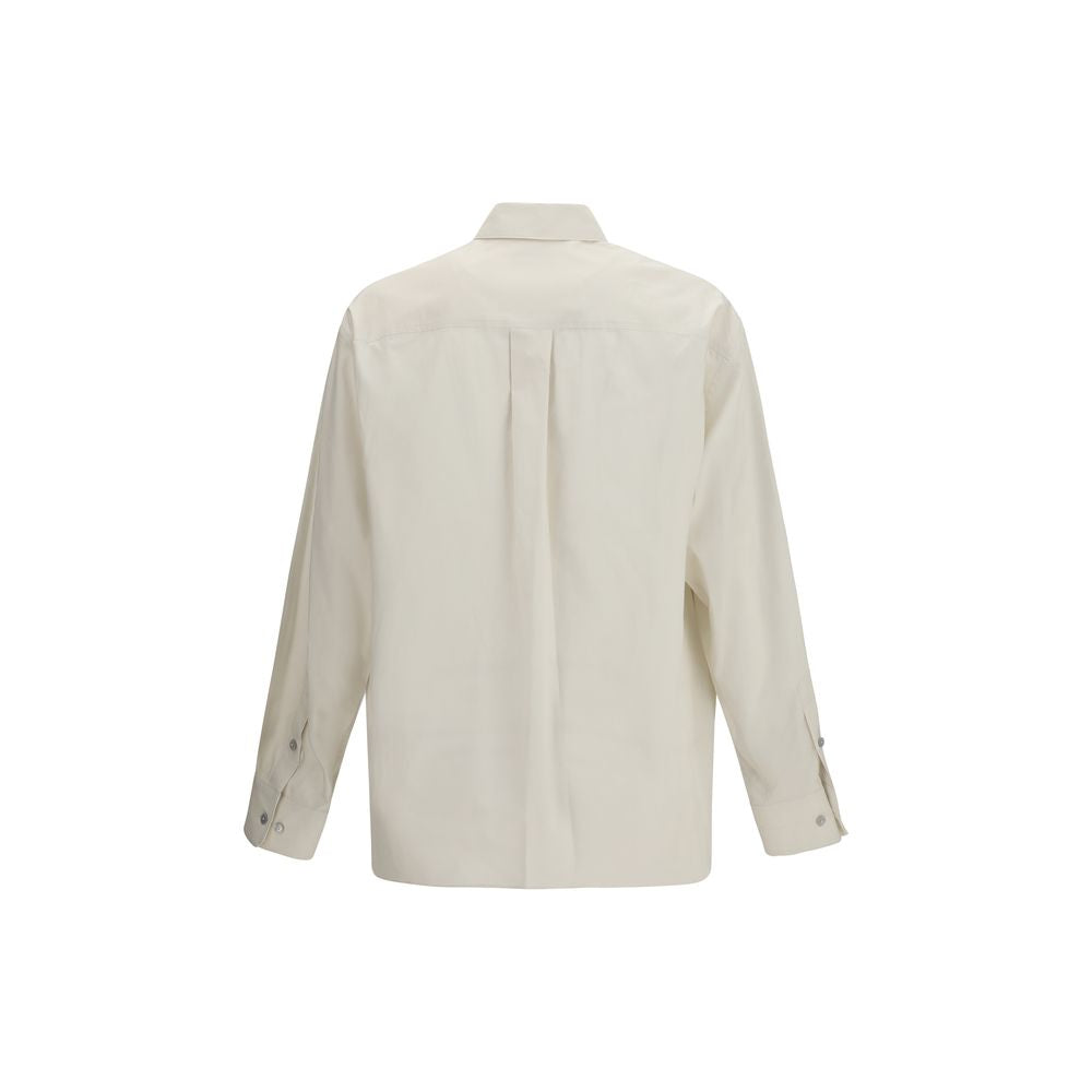 Lemaire Beige Cotton Shirt with Chest Pocket