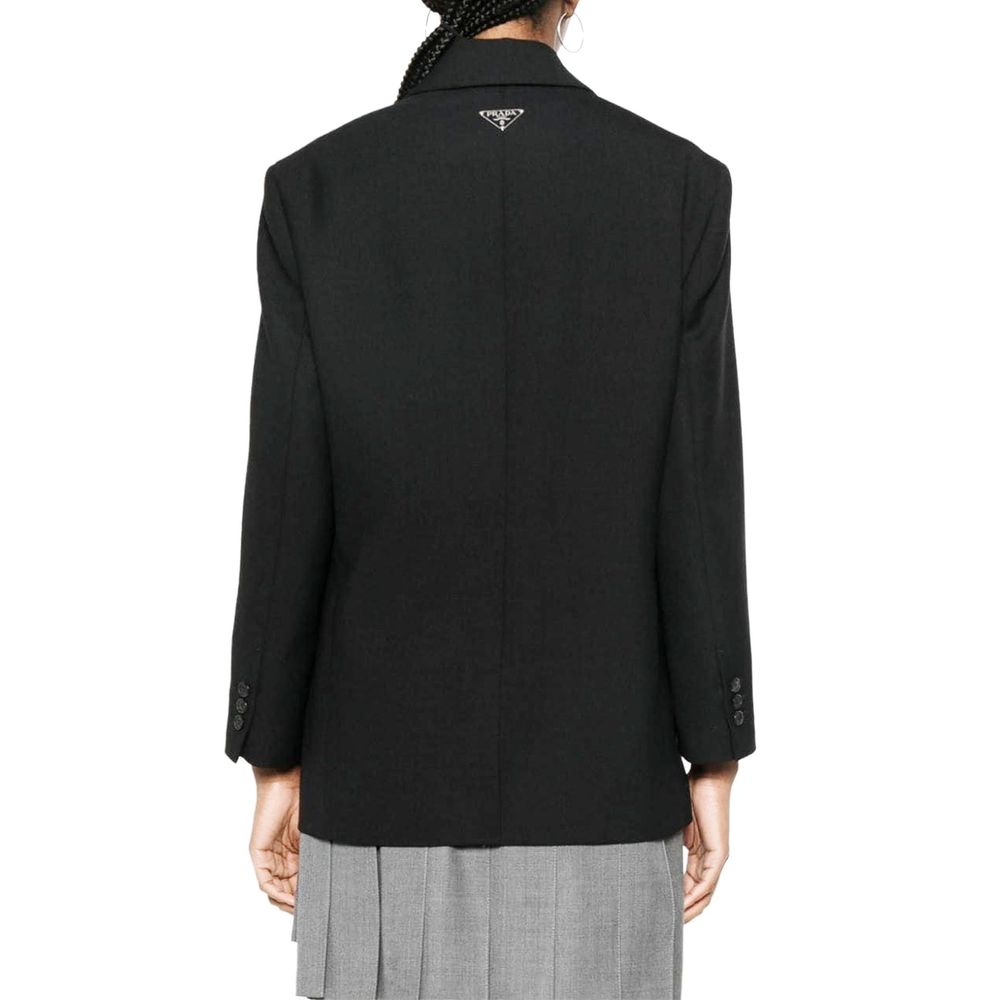 Prada Black Virgin Wool Blazer for Women