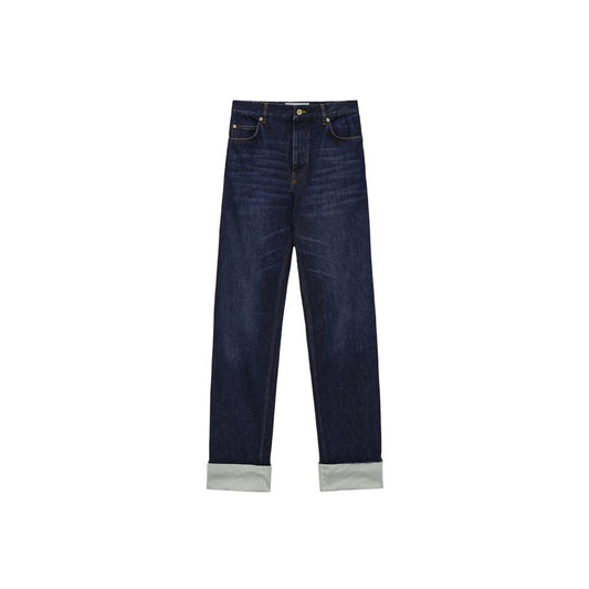 Loewe Blue Cotton Straight-Leg Jeans for Men