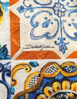 Dolce & Gabbana Multicolor Majolica Print Cotton Mini Dress