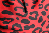 Dolce & Gabbana Red Leopard Print Silk Side Slit Maxi Dress
