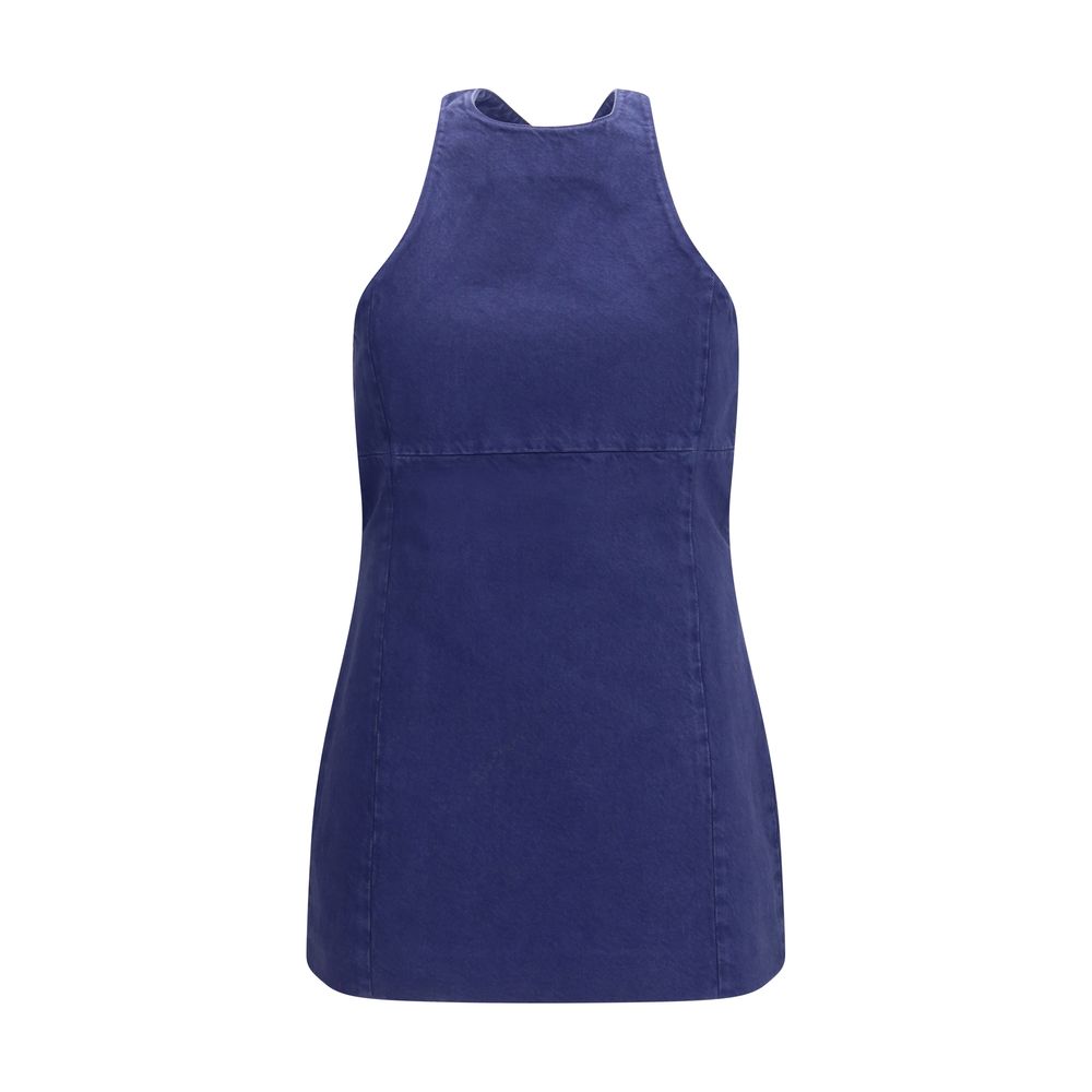 Miu Miu Blue Cotton Casual Dress - Stylish and Contemporary