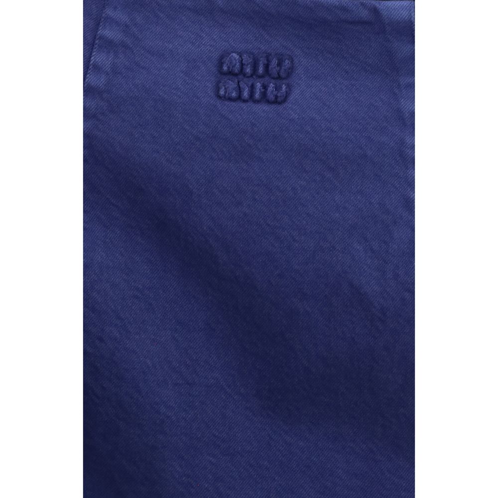 Miu Miu Blue Cotton Casual Dress - Stylish and Contemporary