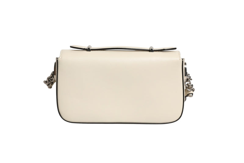 Gucci Petite GG Flap Shoulder Bag - Off White