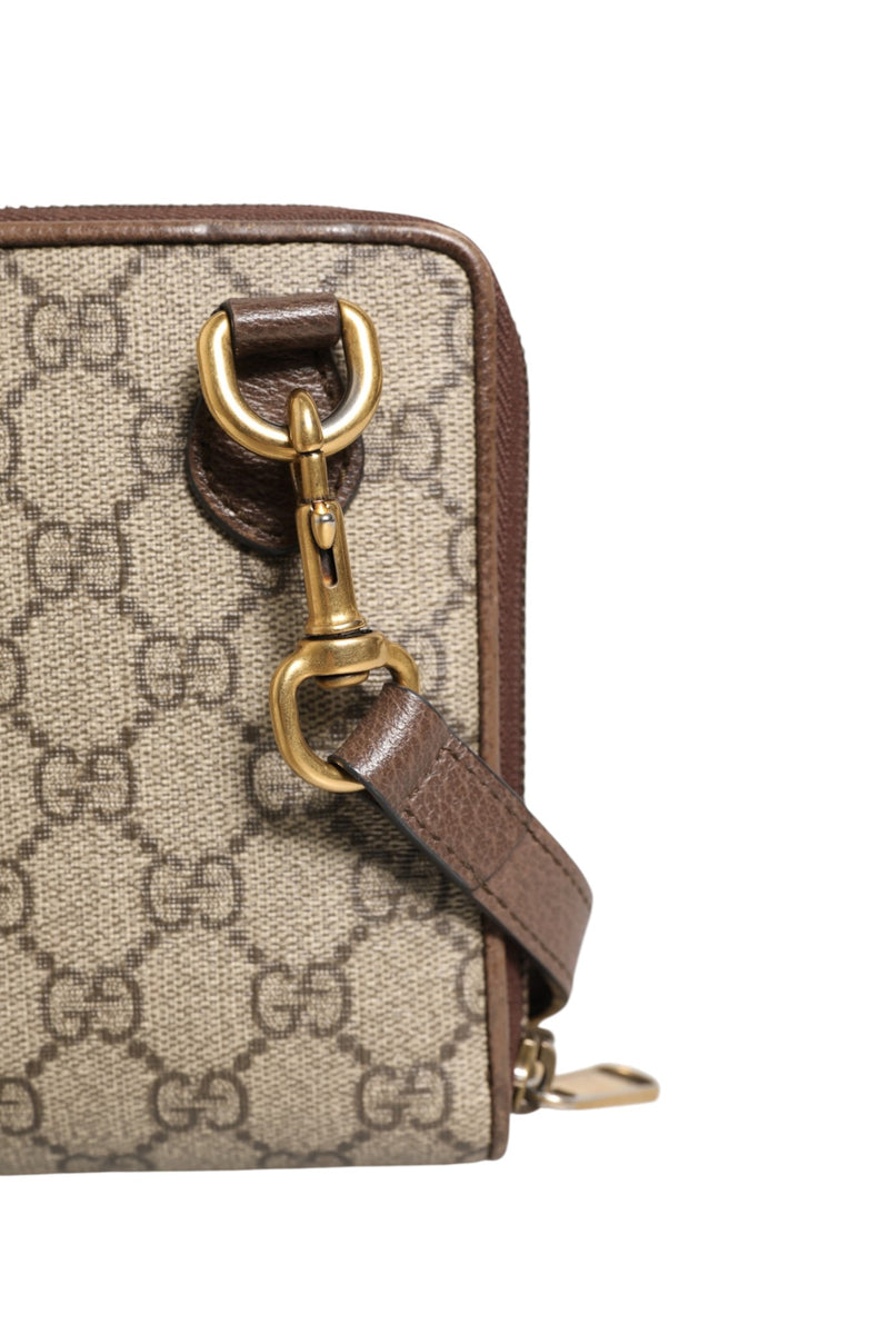 Gucci GG Supreme Ophidia Crossbody Bag - Brown