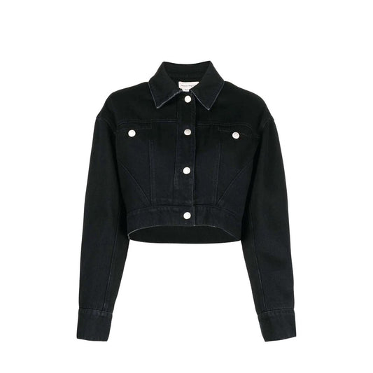Alexander McQueen Black Cotton Denim Jacket for Women