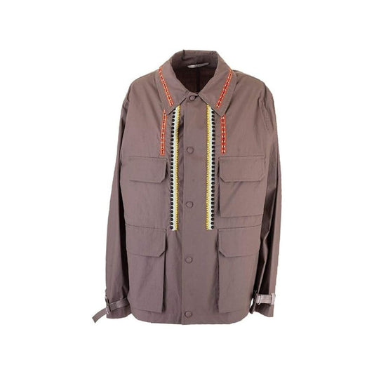 Valentino Brown Cotton Coat for Men