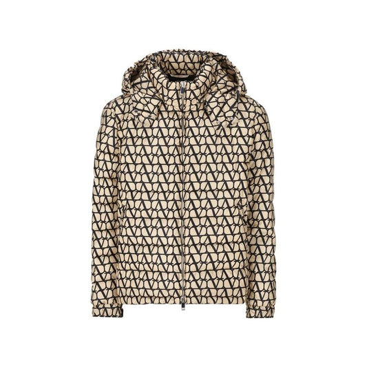 Valentino Garavani Beige Polyamide Coat for Men