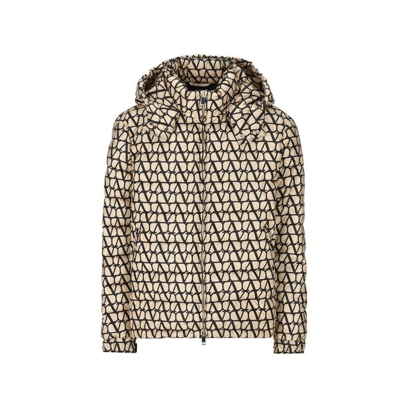 Valentino Garavani Beige Polyamide Coat for Men