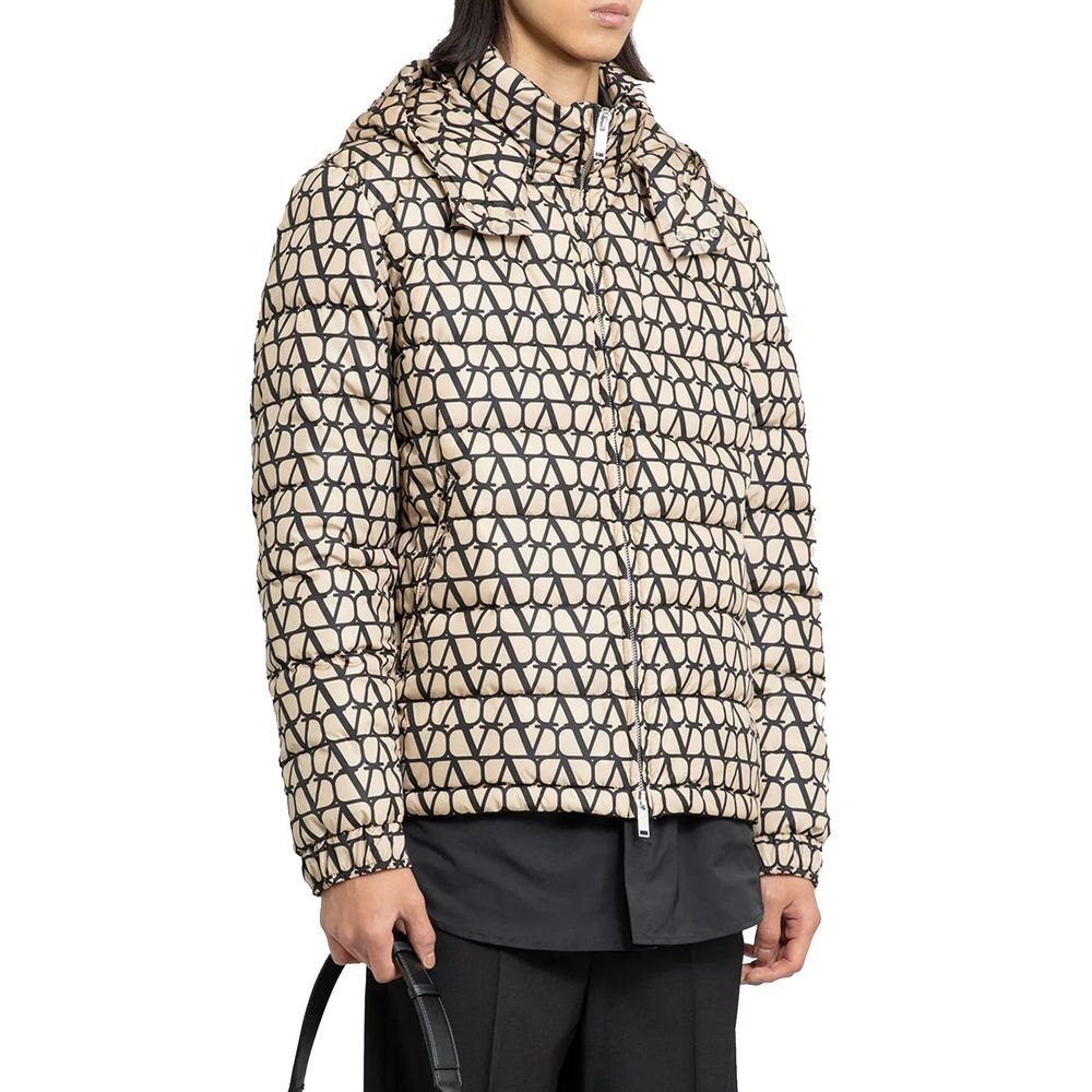 Valentino Garavani Beige Polyamide Coat for Men