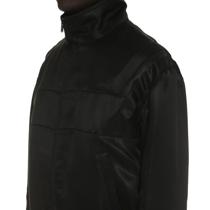 Saint Laurent Black Silk Bomber
