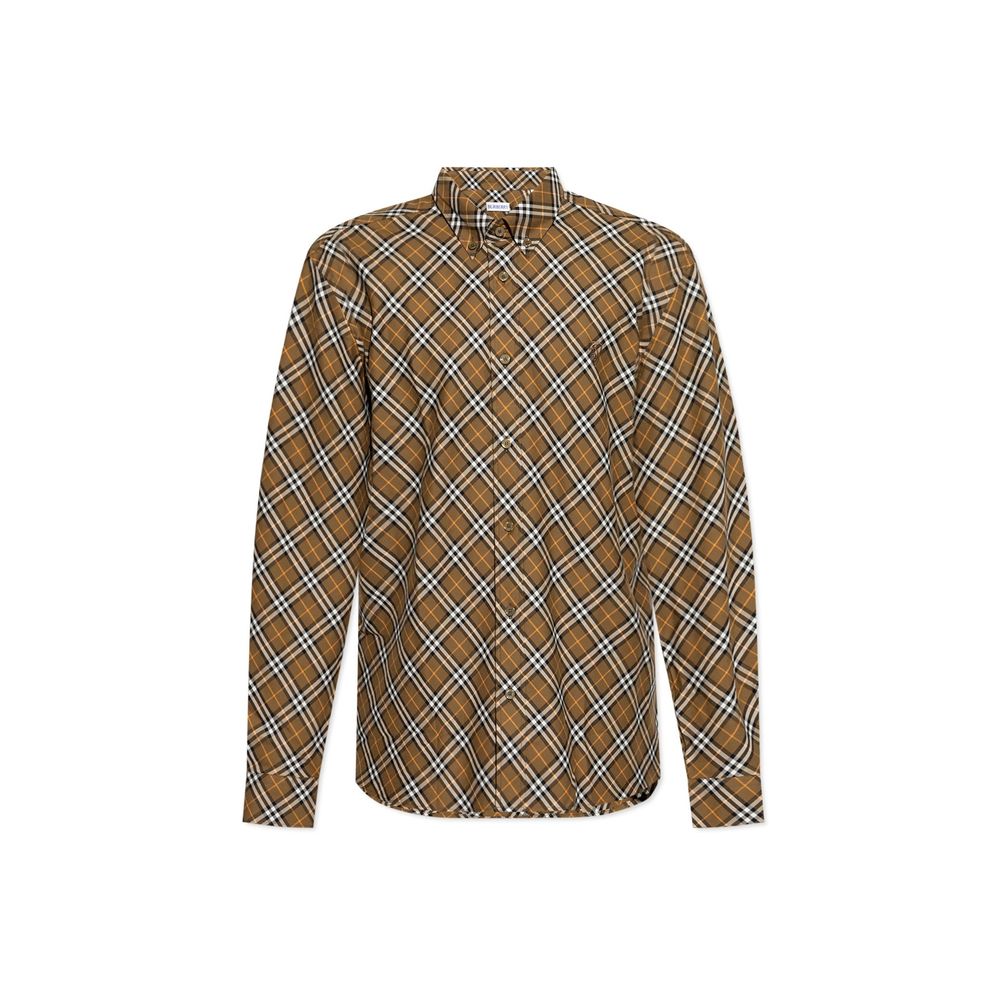 Burberry Bruin Katoenen Patroon Shirt