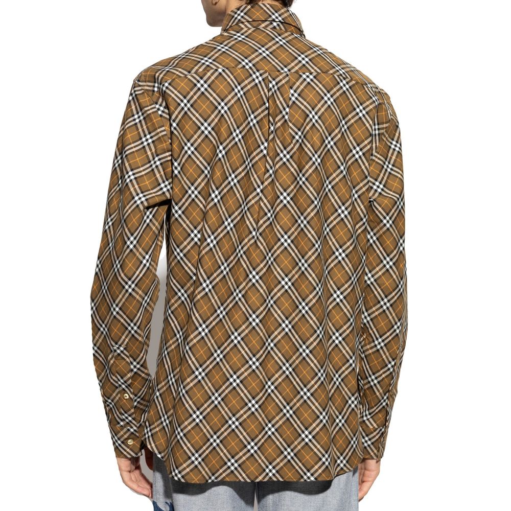 Burberry Bruin Katoenen Patroon Shirt